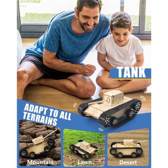 5 Set STEM Projects for Kids Ages 8-12, Model Car Kits, Wooden 3D Puzzles - Picture 4 of 6